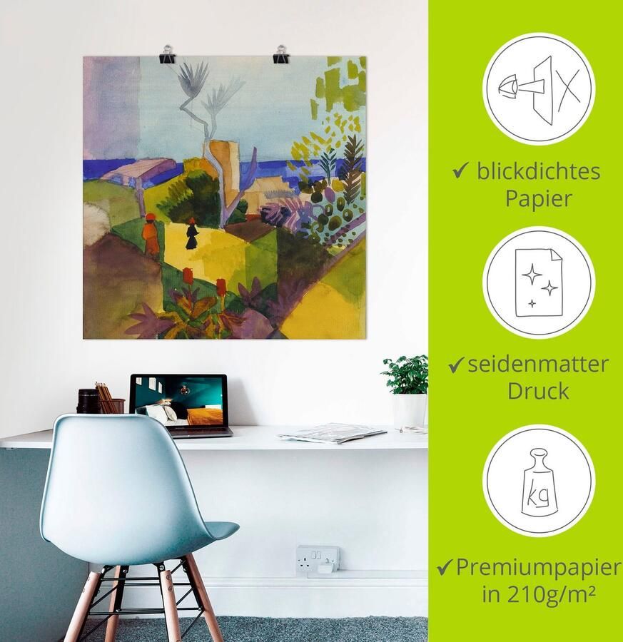 Artland Artprint Landschap aan de zee. 1914 als artprint op linnen poster in verschillende formaten maten - Foto 2