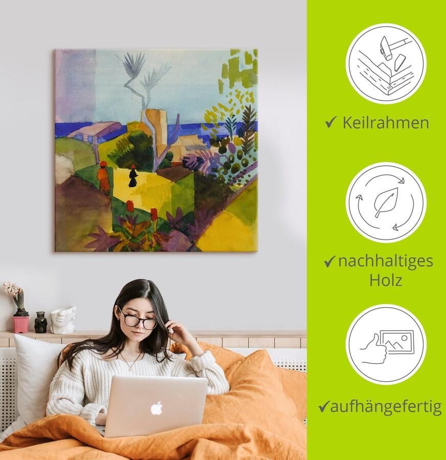 Artland Artprint Landschap aan de zee. 1914 als artprint op linnen poster in verschillende formaten maten