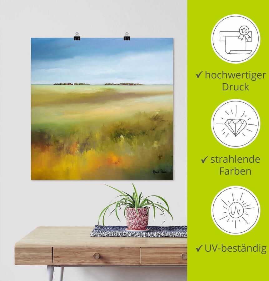 Artland Artprint Landschap I als artprint op linnen poster in verschillende formaten maten - Foto 3