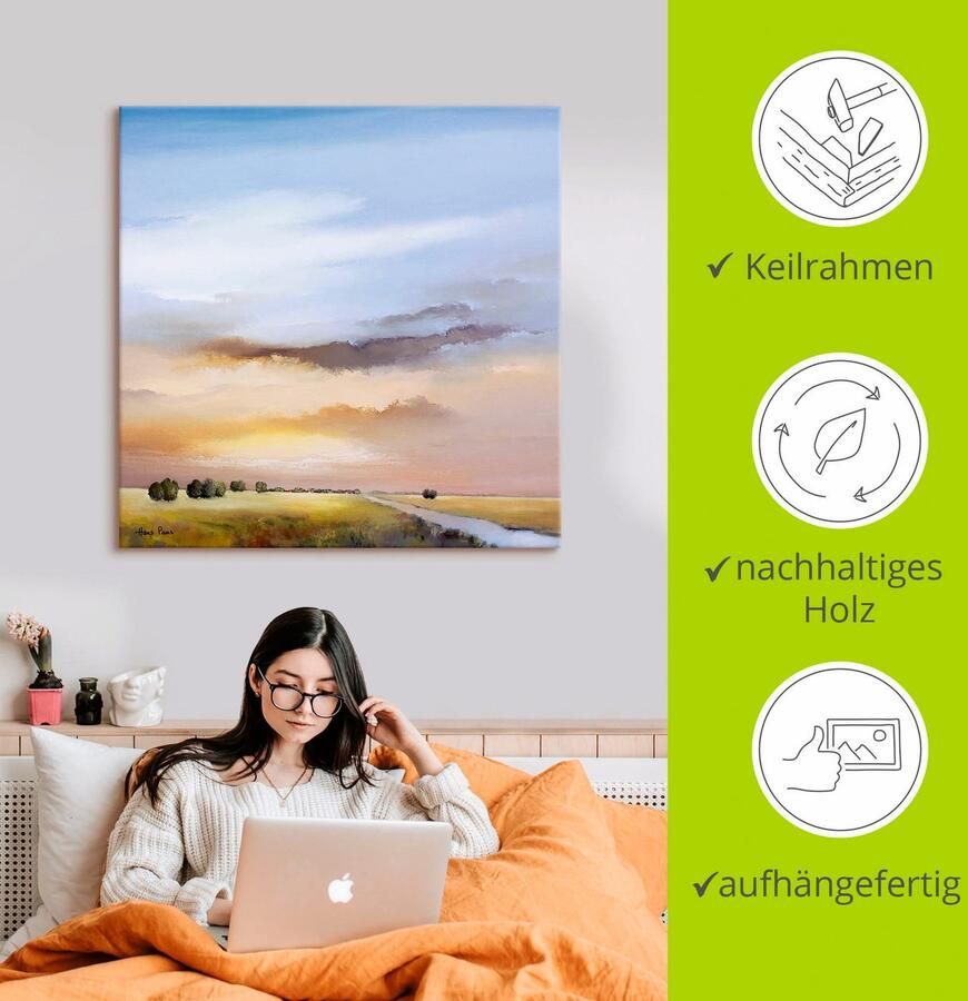 Artland Artprint op linnen Landschap III