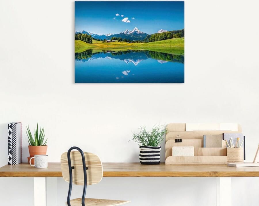 Artland Artprint Landschap in de Alpen als artprint van aluminium artprint voor buiten artprint op linnen poster in verschillende maten. maten - Foto 6