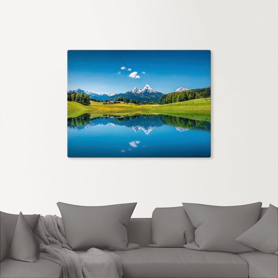 Artland Artprint Landschap in de Alpen als artprint van aluminium artprint voor buiten artprint op linnen poster in verschillende maten. maten - Foto 2