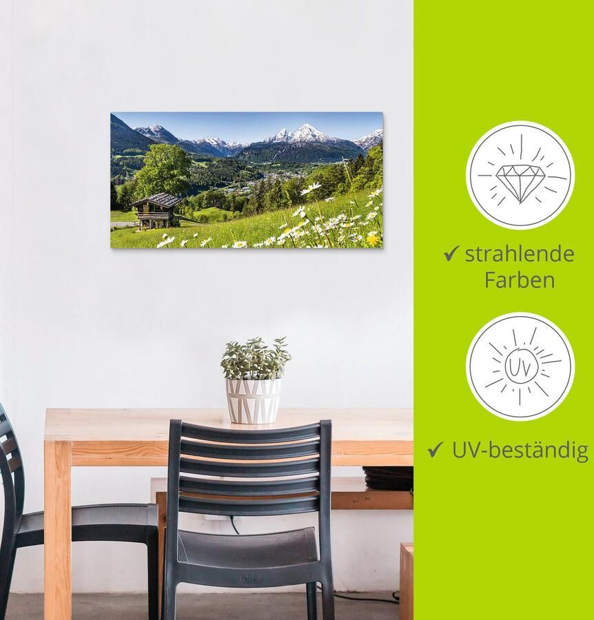 Artland Artprint Landschap in de Beierse Alpen als artprint van aluminium artprint voor buiten artprint op linnen poster muursticker - Foto 4