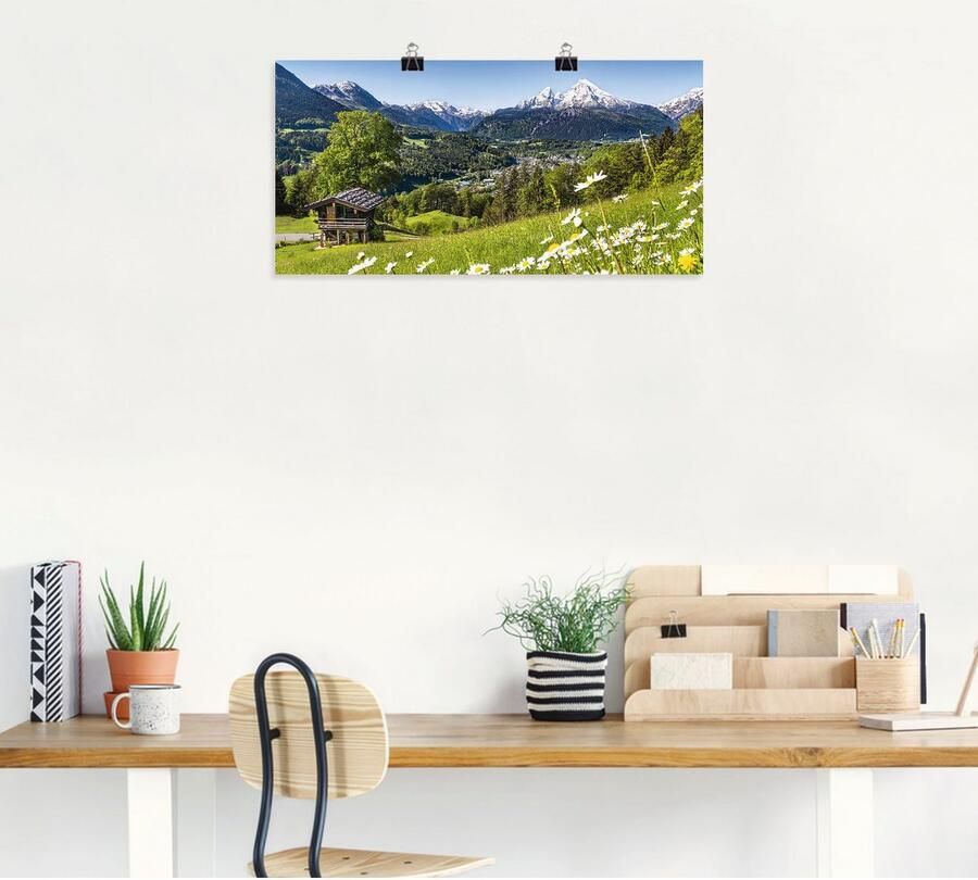 Artland Artprint Landschap in de Beierse Alpen als artprint van aluminium artprint voor buiten artprint op linnen poster muursticker - Foto 6