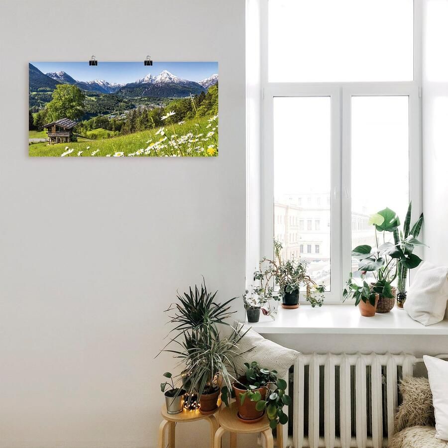 Artland Artprint Landschap in de Beierse Alpen als artprint van aluminium artprint voor buiten artprint op linnen poster muursticker - Foto 3