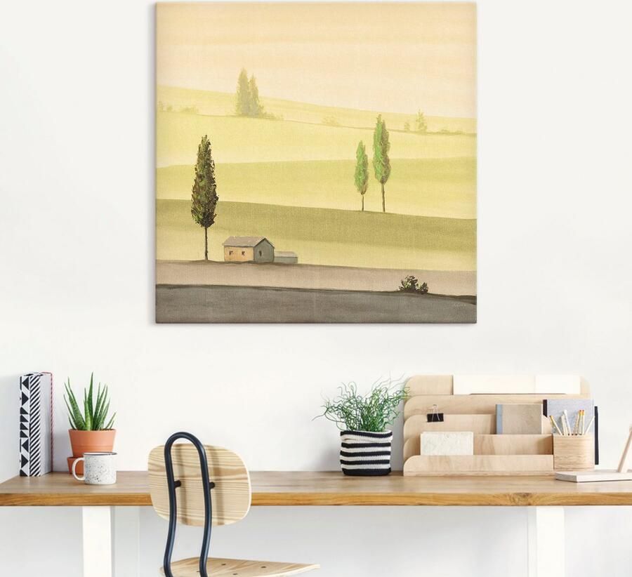 Artland Artprint Landschap in groen II als artprint op linnen poster in verschillende formaten maten - Foto 4