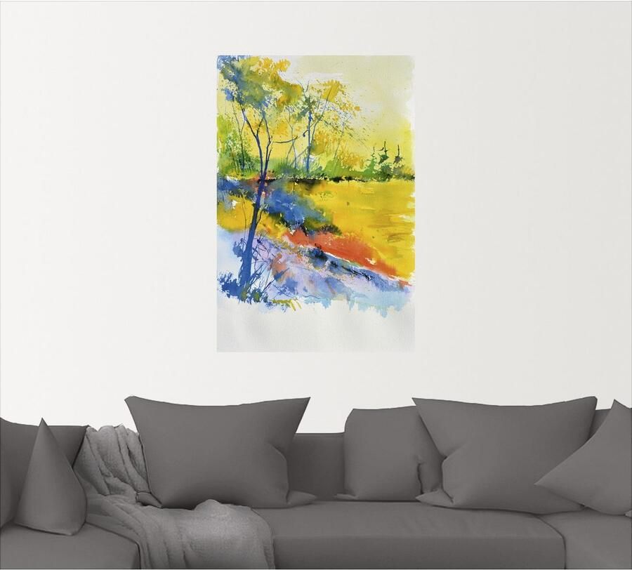 Artland Artprint Landschap in het zonlicht als artprint van aluminium artprint voor buiten artprint op linnen poster muursticker - Foto 4