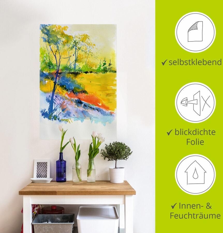 Artland Artprint Landschap in het zonlicht als artprint van aluminium artprint voor buiten artprint op linnen poster muursticker - Foto 3