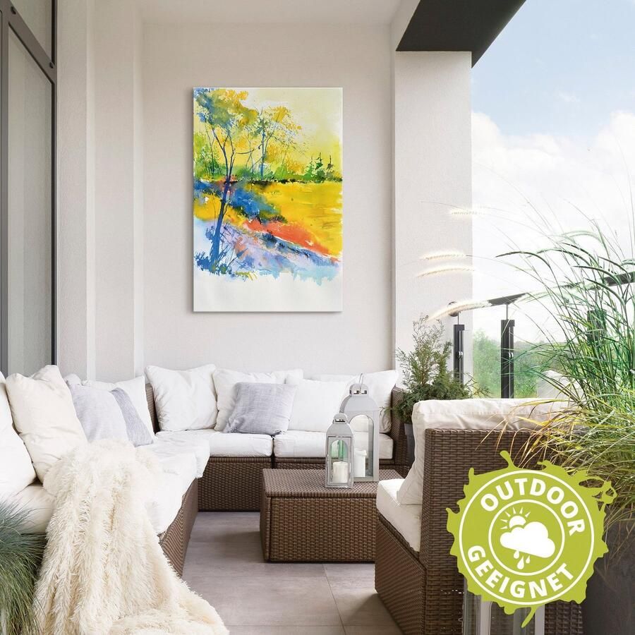 Artland Artprint Landschap in het zonlicht als artprint van aluminium artprint voor buiten artprint op linnen poster muursticker - Foto 2