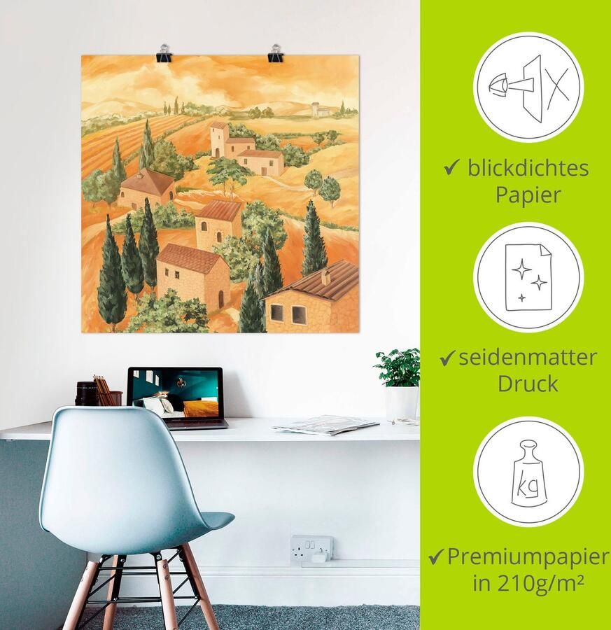 Artland Artprint Landschap Italië als artprint van aluminium artprint voor buiten artprint op linnen poster in verschillende maten. maten - Foto 2