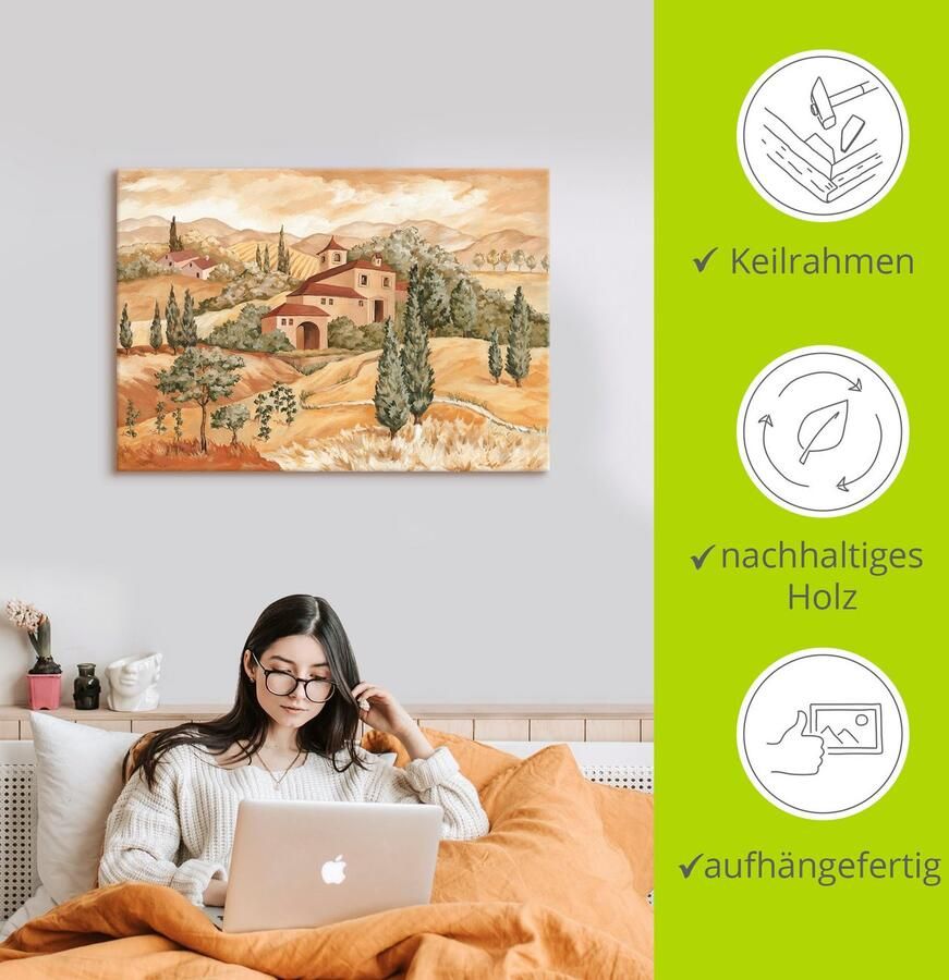 Artland Artprint Landschap IV als artprint van aluminium artprint voor buiten artprint op linnen in verschillende maten - Foto 3