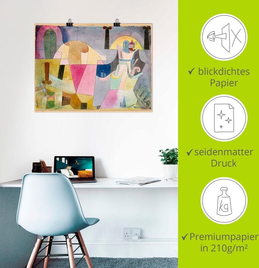 Artland Artprint Landschap met zwarte zuilen. 1919. als artprint van aluminium artprint op linnen muursticker of poster in verschillende maten - Foto 3