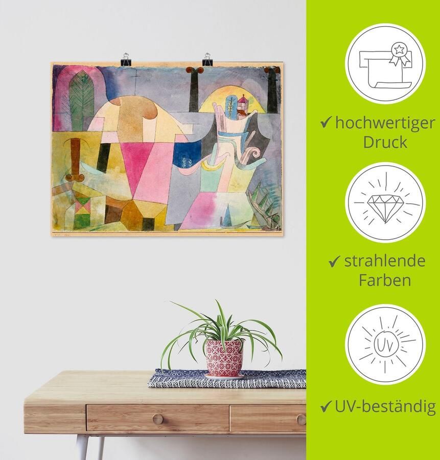 Artland Artprint Landschap met zwarte zuilen. 1919. als artprint van aluminium artprint op linnen muursticker of poster in verschillende maten - Foto 4