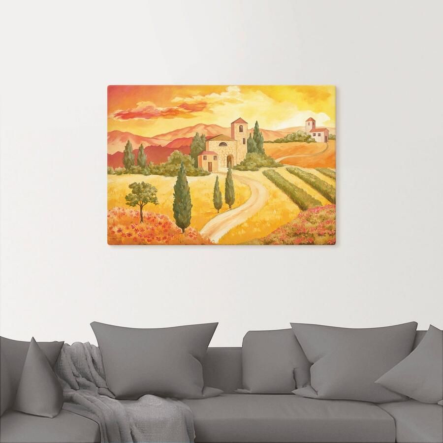 Artland Artprint Landschap VII_geel als artprint van aluminium artprint voor buiten artprint op linnen in verschillende maten