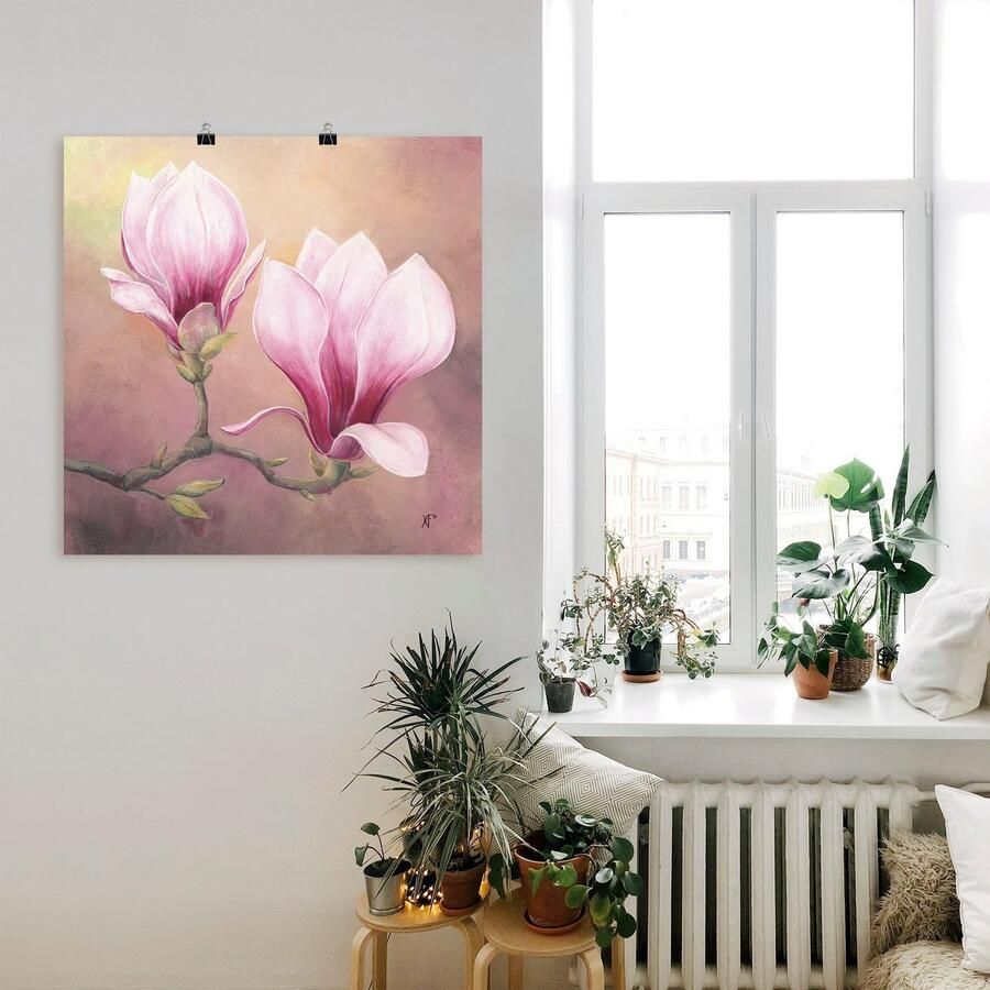 Artland Artprint Late magnolia als artprint van aluminium artprint op linnen muursticker of poster in verschillende maten