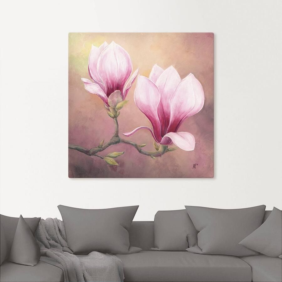 Artland Artprint Late magnolia als artprint van aluminium artprint op linnen muursticker of poster in verschillende maten