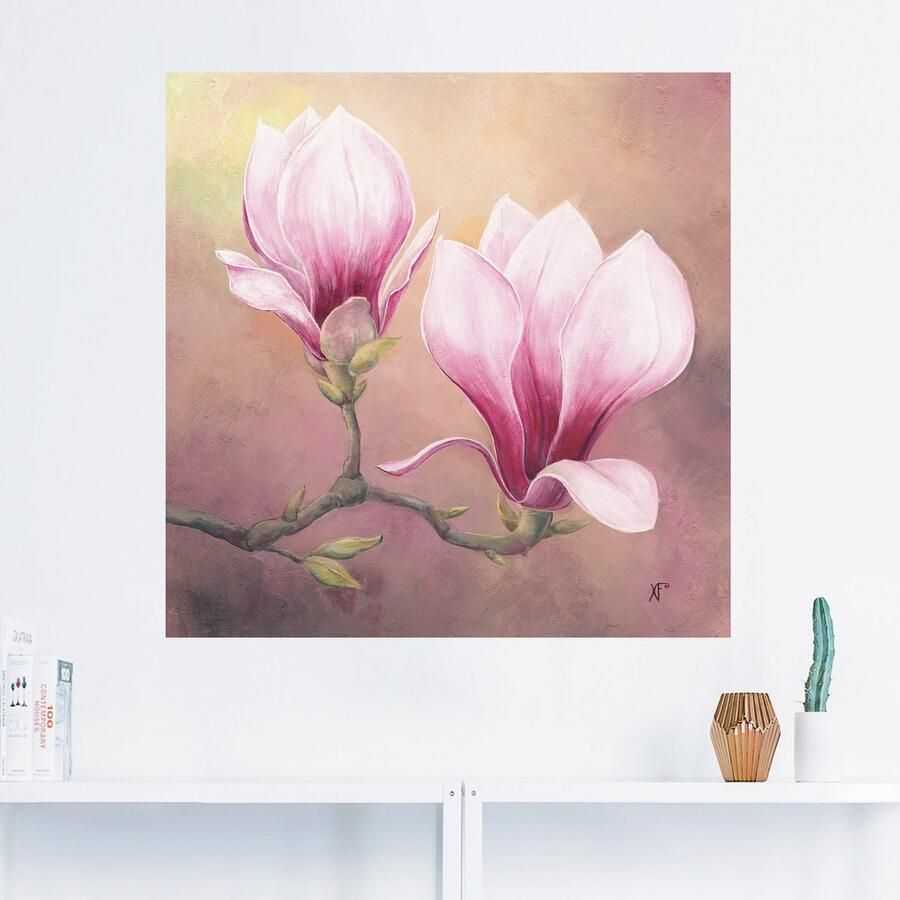 Artland Artprint Late magnolia als artprint van aluminium artprint op linnen muursticker of poster in verschillende maten