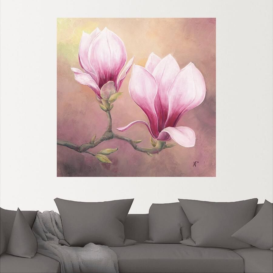 Artland Artprint Late magnolia als artprint van aluminium artprint op linnen muursticker of poster in verschillende maten - Foto 2