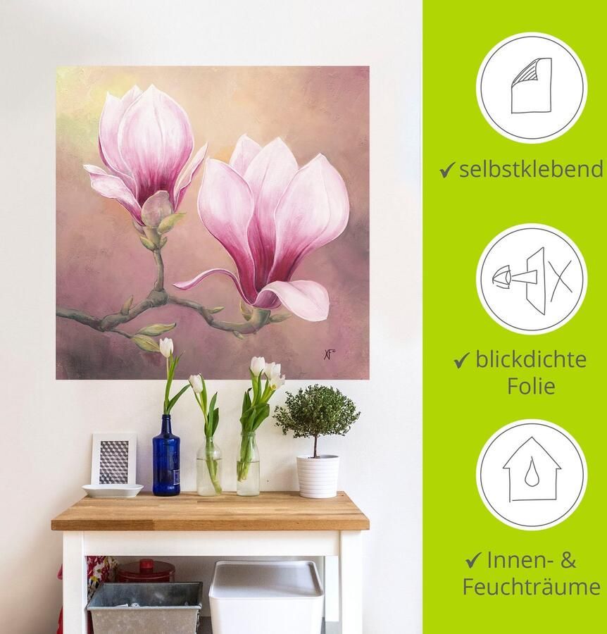 Artland Artprint Late magnolia als artprint van aluminium artprint op linnen muursticker of poster in verschillende maten - Foto 4