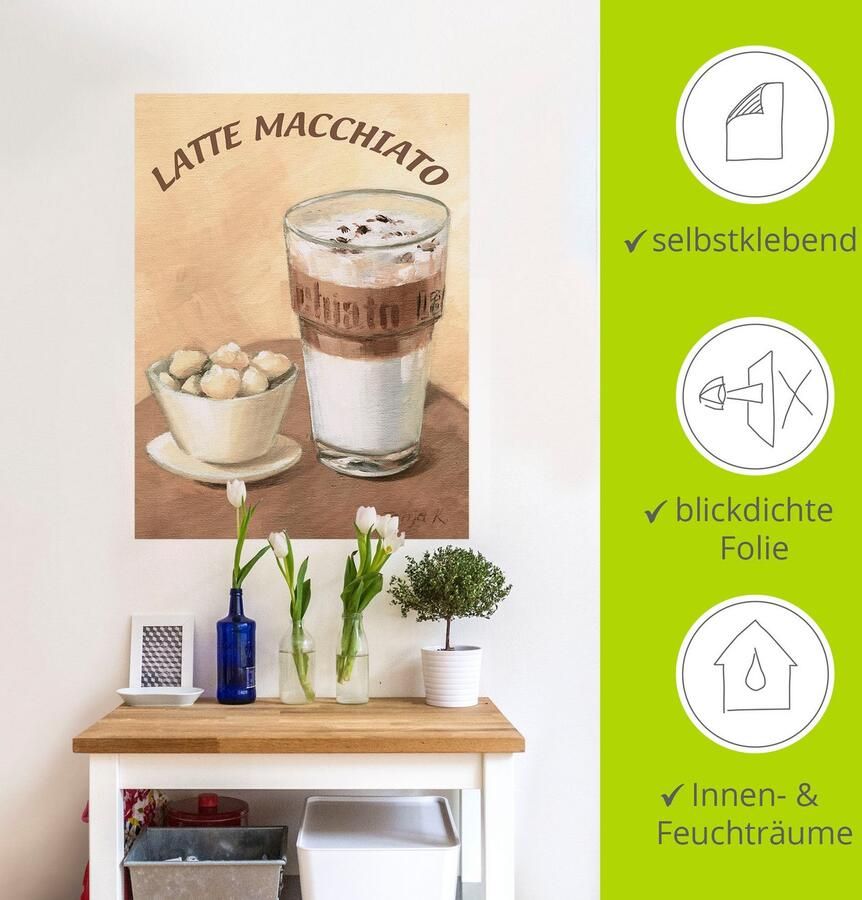 Artland Artprint Latte macchiato als artprint op linnen poster muursticker in verschillende maten - Foto 4
