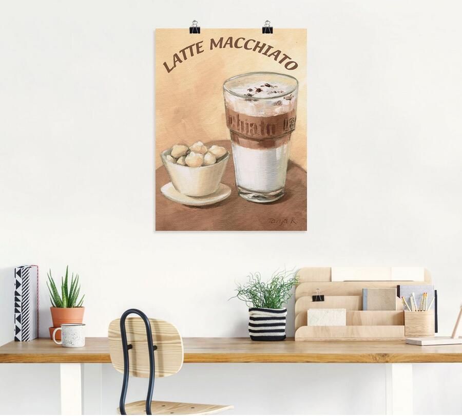 Artland Artprint Latte macchiato als artprint op linnen poster muursticker in verschillende maten - Foto 4
