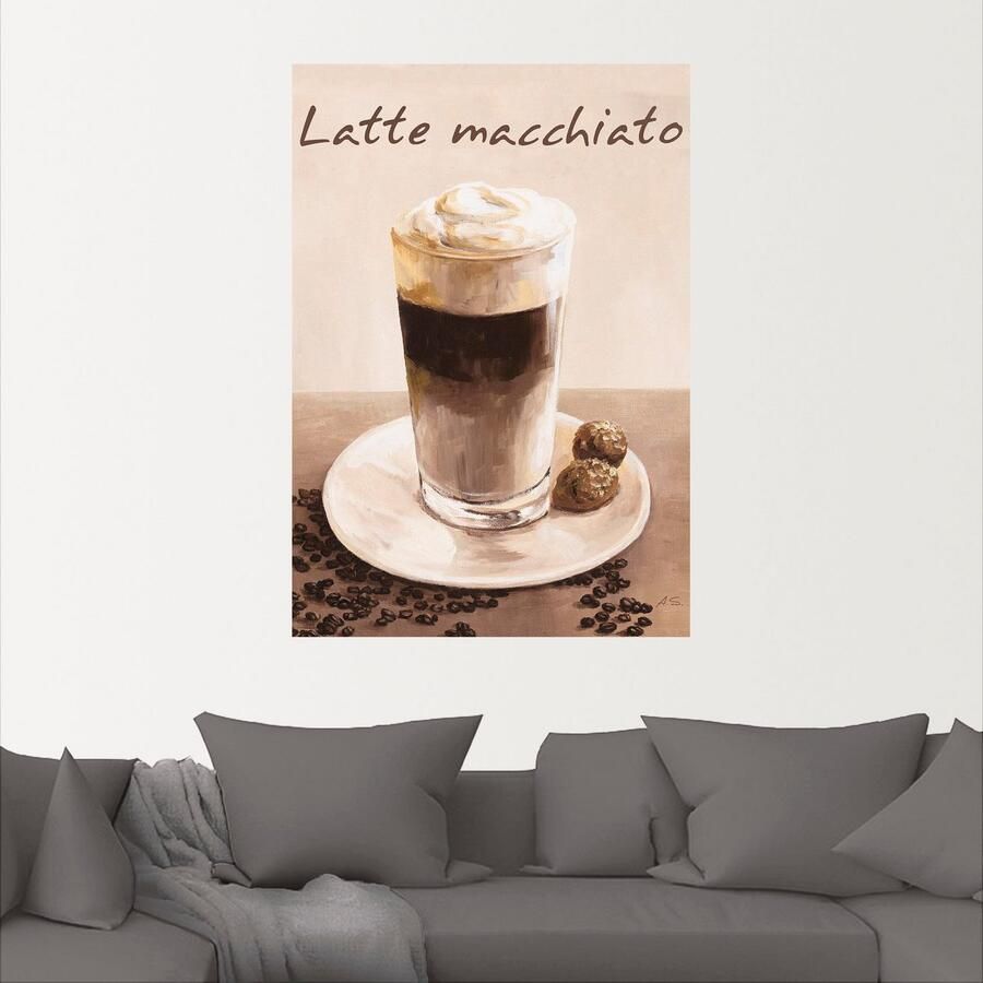 Artland Artprint Latte macchiato koffie als poster muursticker in verschillende maten - Foto 2
