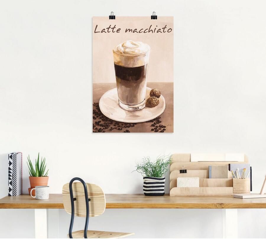 Artland Artprint Latte macchiato koffie als poster muursticker in verschillende maten - Foto 4