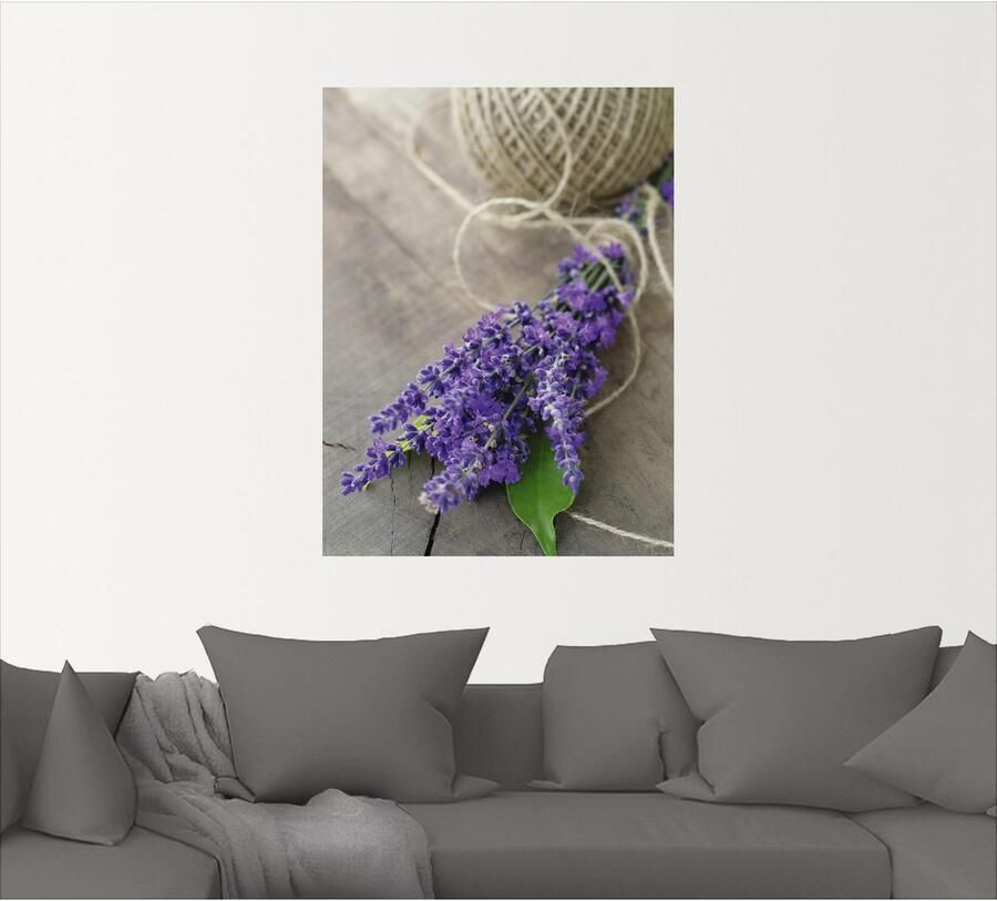 Artland Artprint Lavendel Struisvogel als artprint op linnen poster muursticker in verschillende maten - Foto 5