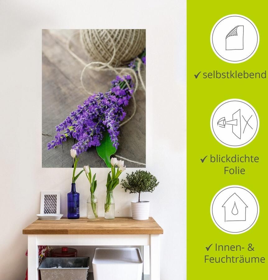 Artland Artprint Lavendel Struisvogel als artprint op linnen poster muursticker in verschillende maten - Foto 4