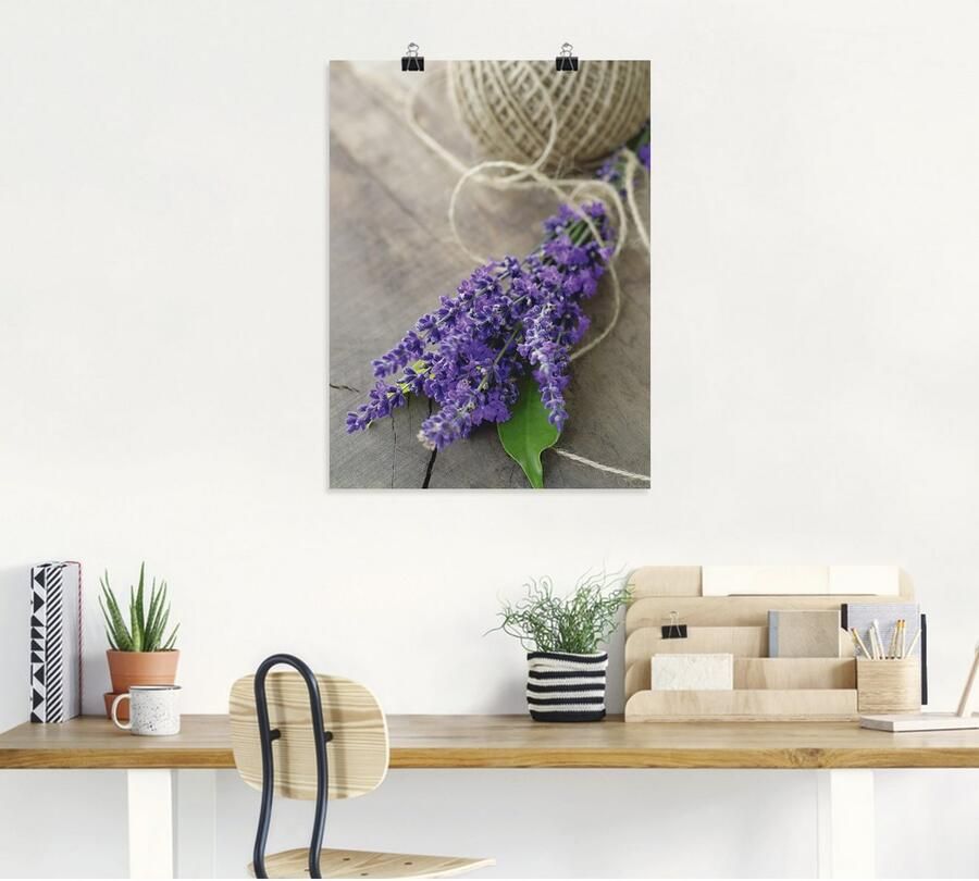 Artland Artprint Lavendel Struisvogel als artprint op linnen poster muursticker in verschillende maten - Foto 4