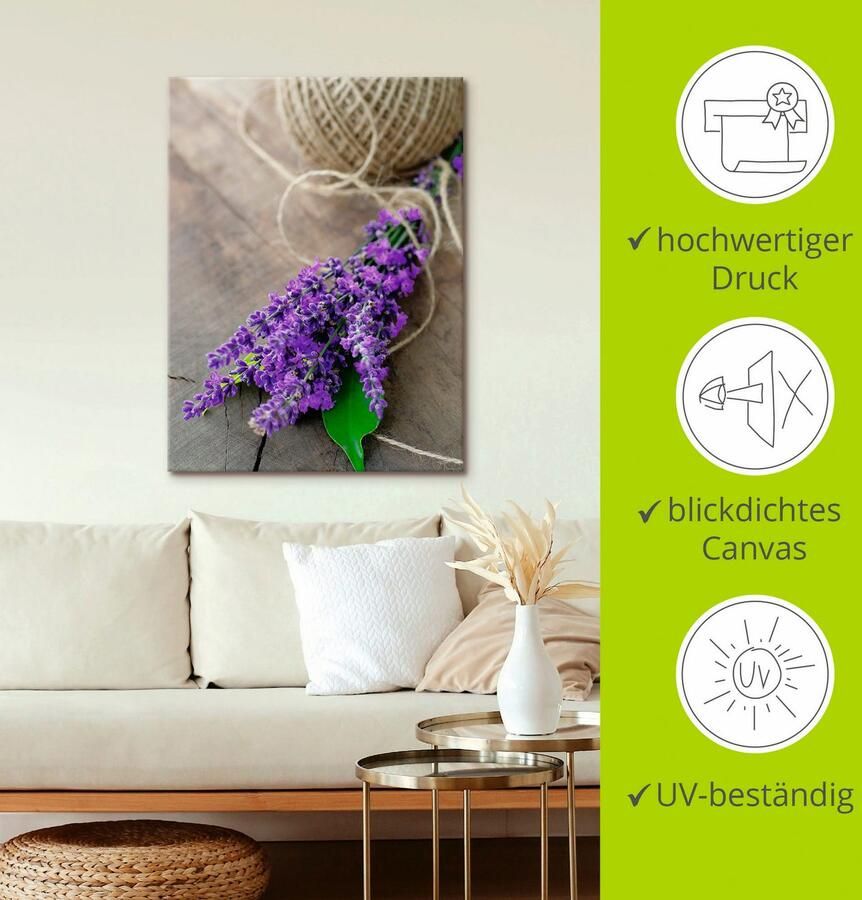 Artland Artprint Lavendel Struisvogel als artprint op linnen poster muursticker in verschillende maten - Foto 3