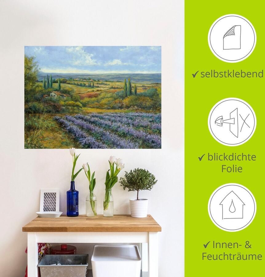 Artland Artprint Lavendelvelden in de Provence als artprint op linnen poster muursticker in verschillende maten - Foto 4