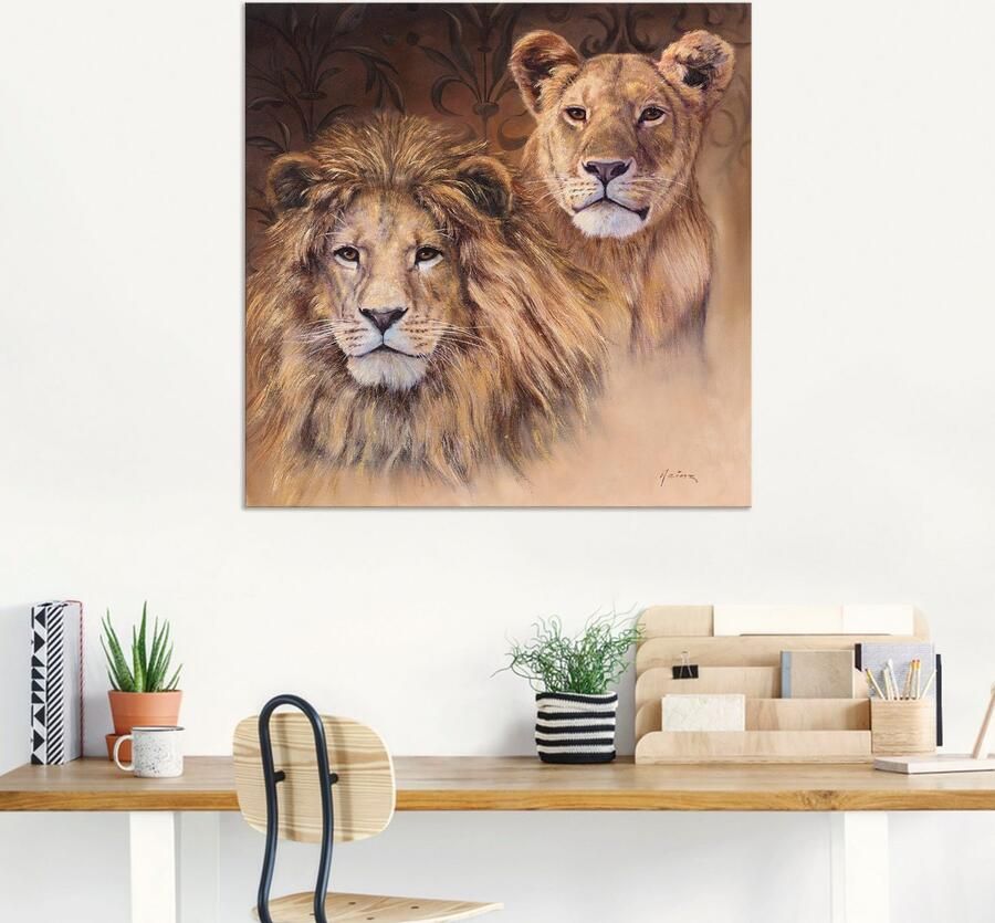 Artland Artprint Leeuwen als artprint van aluminium artprint voor buiten artprint op linnen poster muursticker - Foto 6