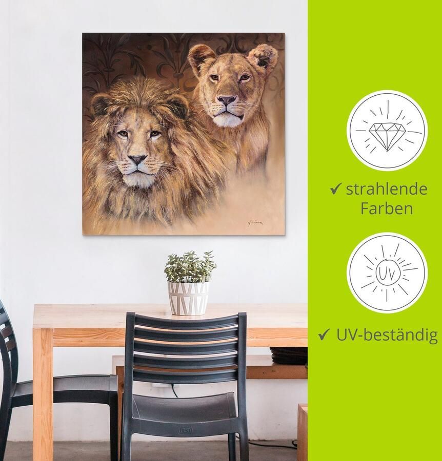 Artland Artprint Leeuwen als artprint van aluminium artprint voor buiten artprint op linnen poster muursticker - Foto 4