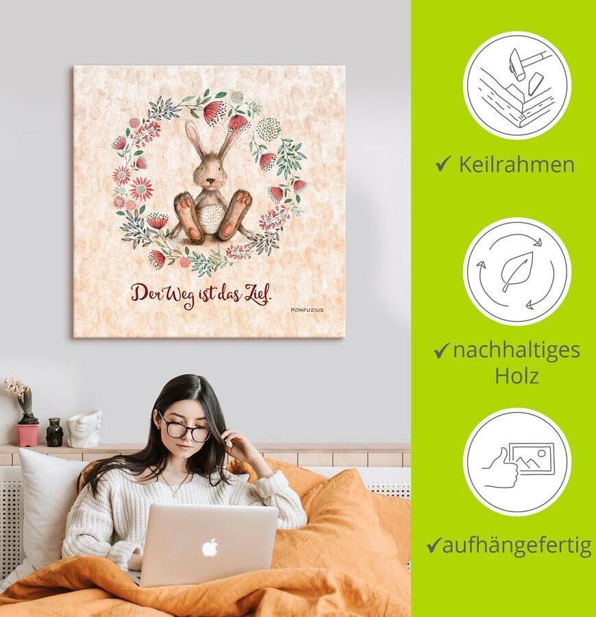 Artland Artprint Levenswijsheid het doel als artprint van aluminium artprint voor buiten artprint op linnen in verschillende maten