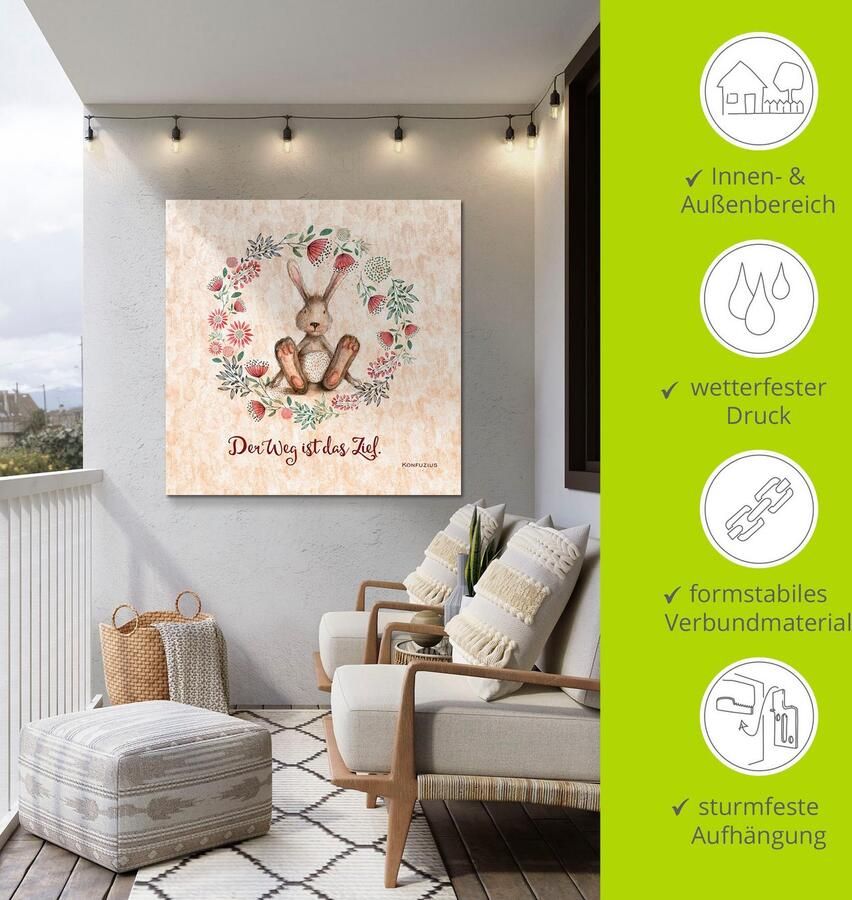 Artland Artprint Levenswijsheid het doel als artprint van aluminium artprint voor buiten artprint op linnen in verschillende maten - Foto 3