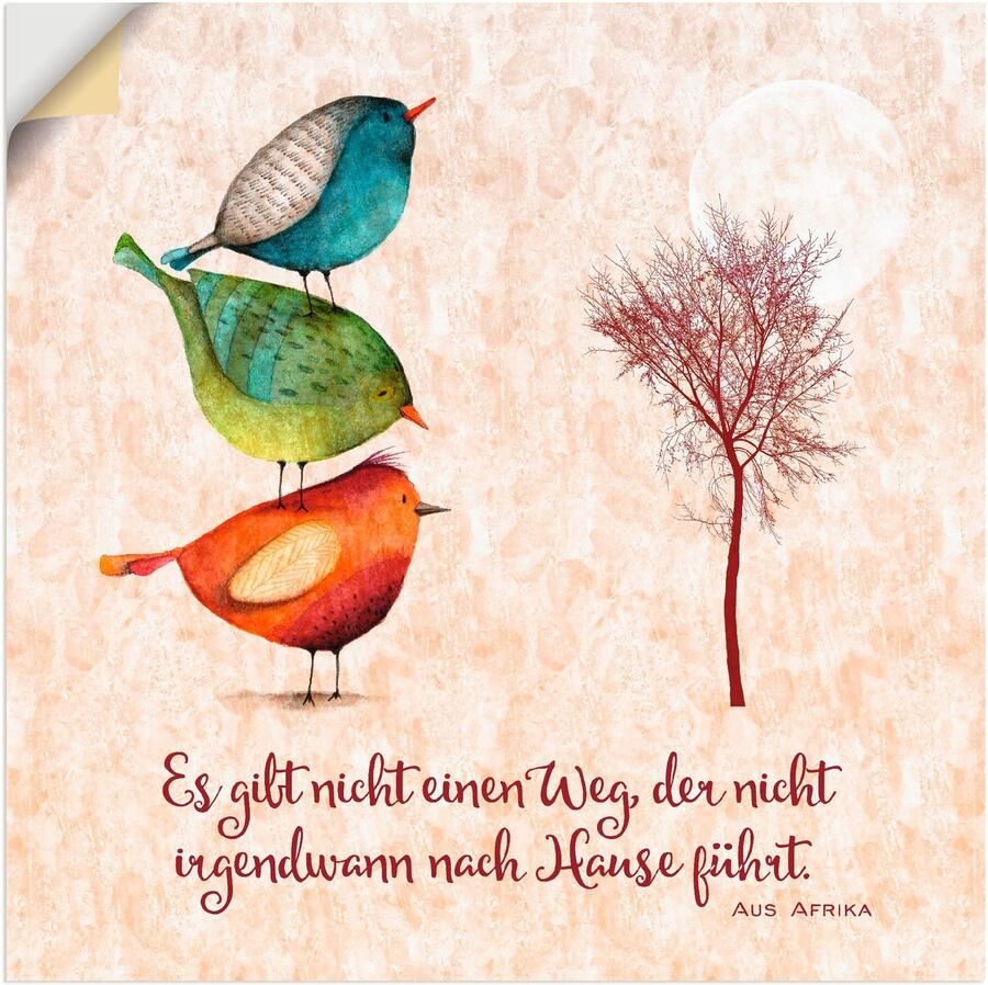 Artland Artprint Levenswijsheid thuis als artprint op linnen poster muursticker in verschillende maten - Foto 2