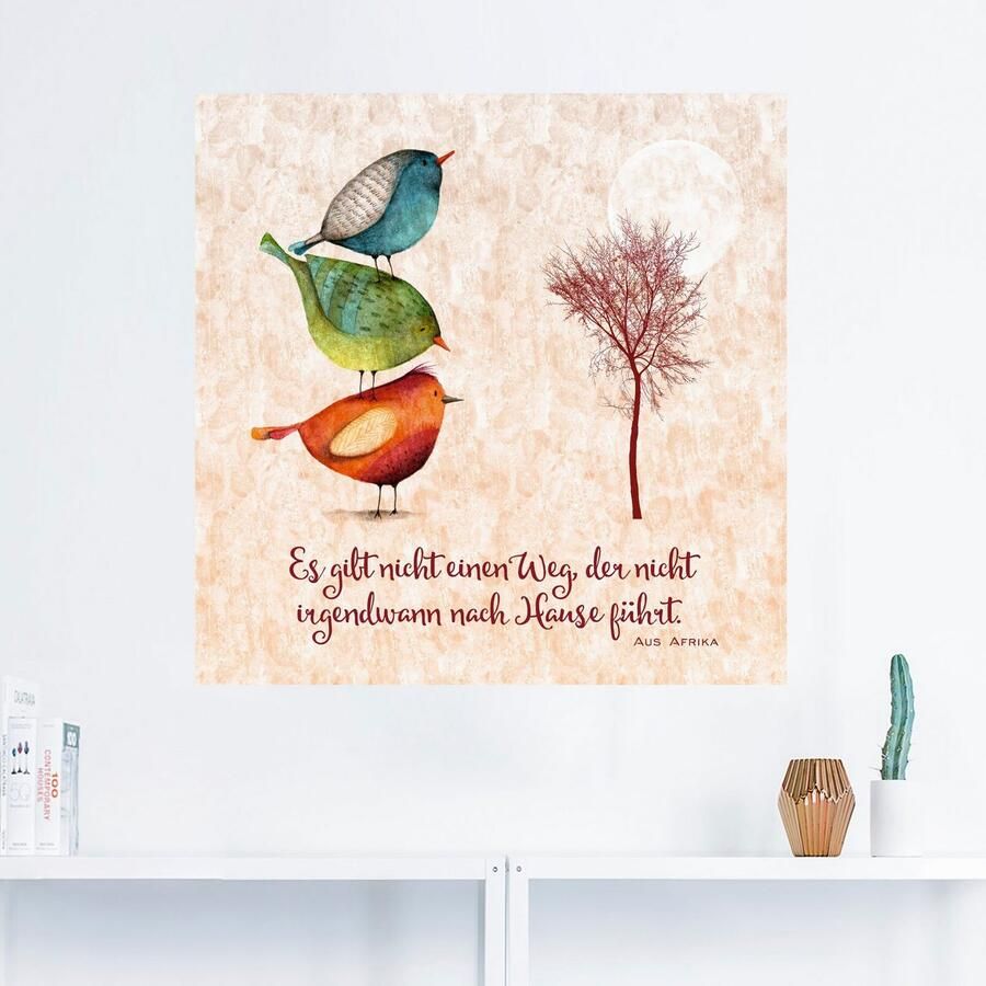 Artland Artprint Levenswijsheid thuis als artprint op linnen poster muursticker in verschillende maten