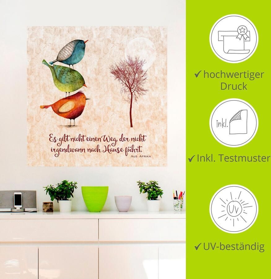 Artland Artprint Levenswijsheid thuis als artprint op linnen poster muursticker in verschillende maten - Foto 3