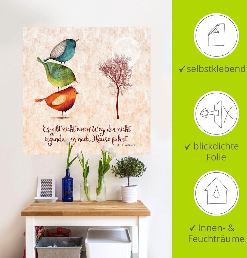 Artland Artprint Levenswijsheid thuis als artprint op linnen poster muursticker in verschillende maten - Foto 4