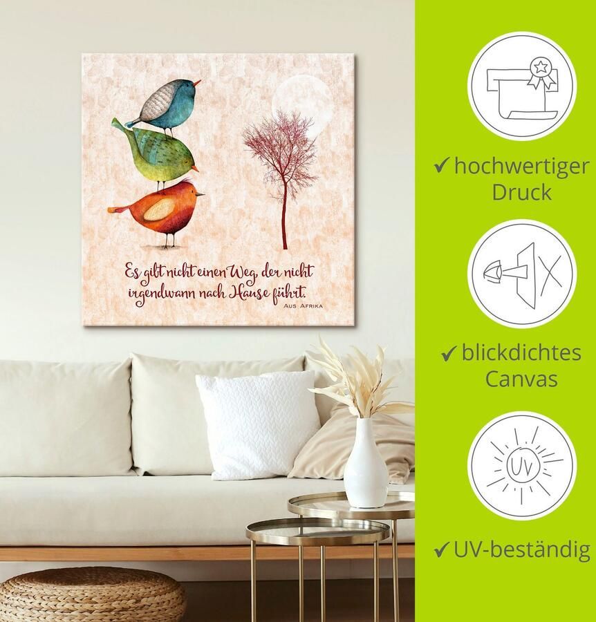 Artland Artprint Levenswijsheid thuis als artprint op linnen poster muursticker in verschillende maten - Foto 2