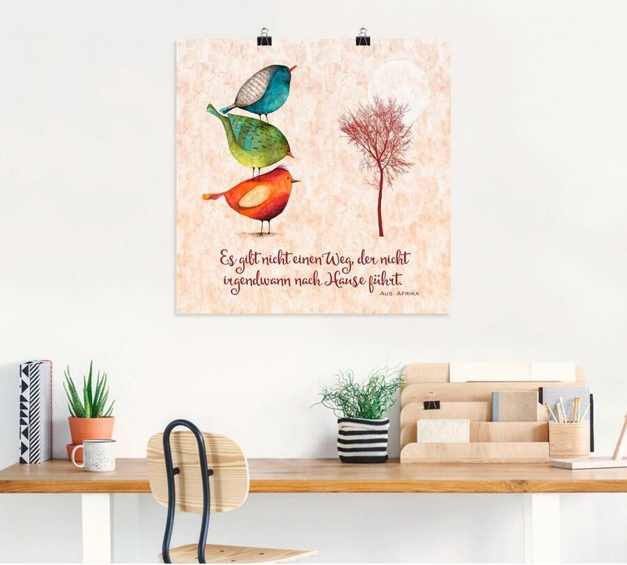 Artland Artprint Levenswijsheid thuis als artprint op linnen poster muursticker in verschillende maten - Foto 3