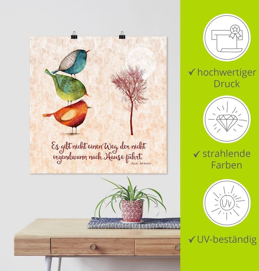 Artland Artprint Levenswijsheid thuis als artprint op linnen poster muursticker in verschillende maten - Foto 2
