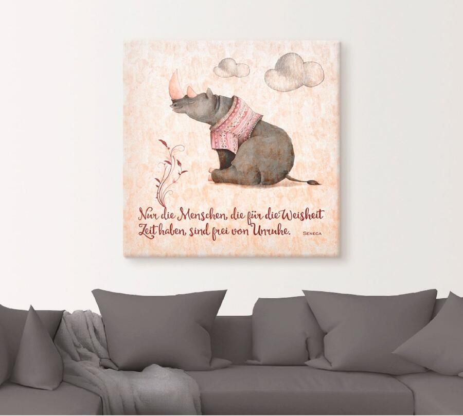 Artland Artprint op linnen Levenswijsheid tijd - Foto 4