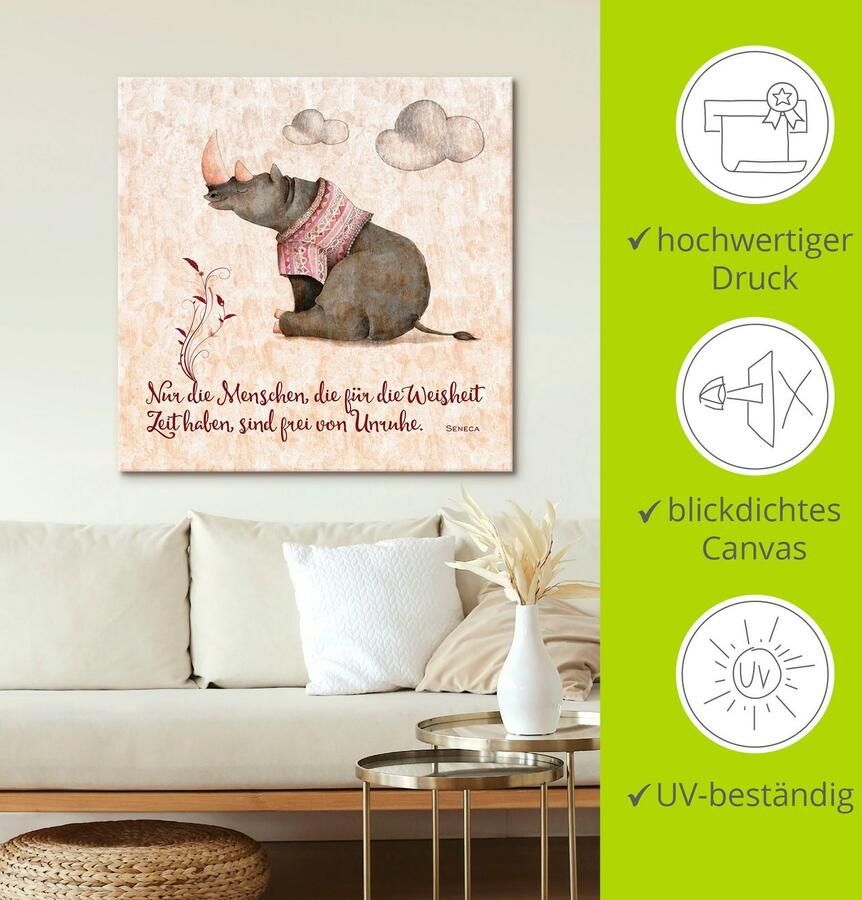 Artland Artprint op linnen Levenswijsheid tijd - Foto 2