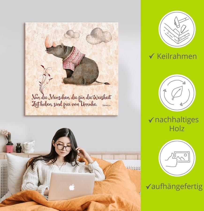 Artland Artprint op linnen Levenswijsheid tijd