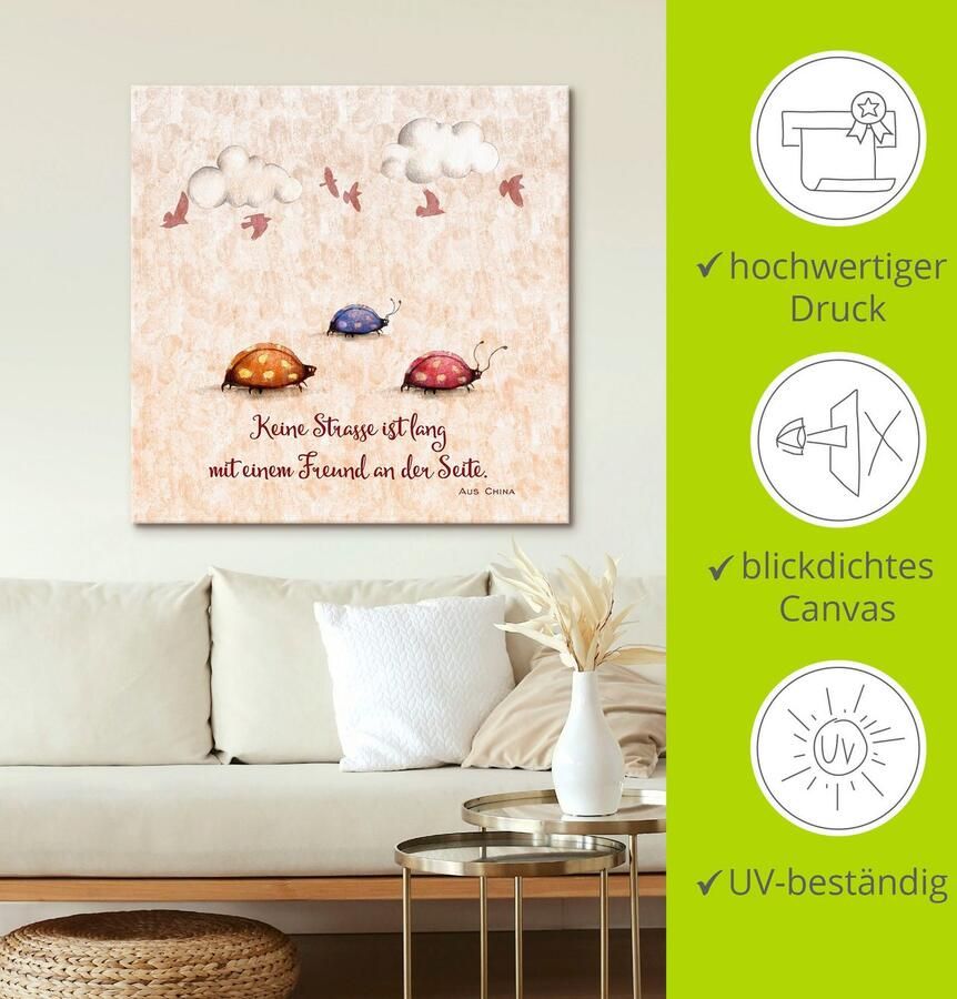 Artland Artprint Levenswijsheid vrienden als artprint van aluminium artprint voor buiten artprint op linnen poster muursticker - Foto 3