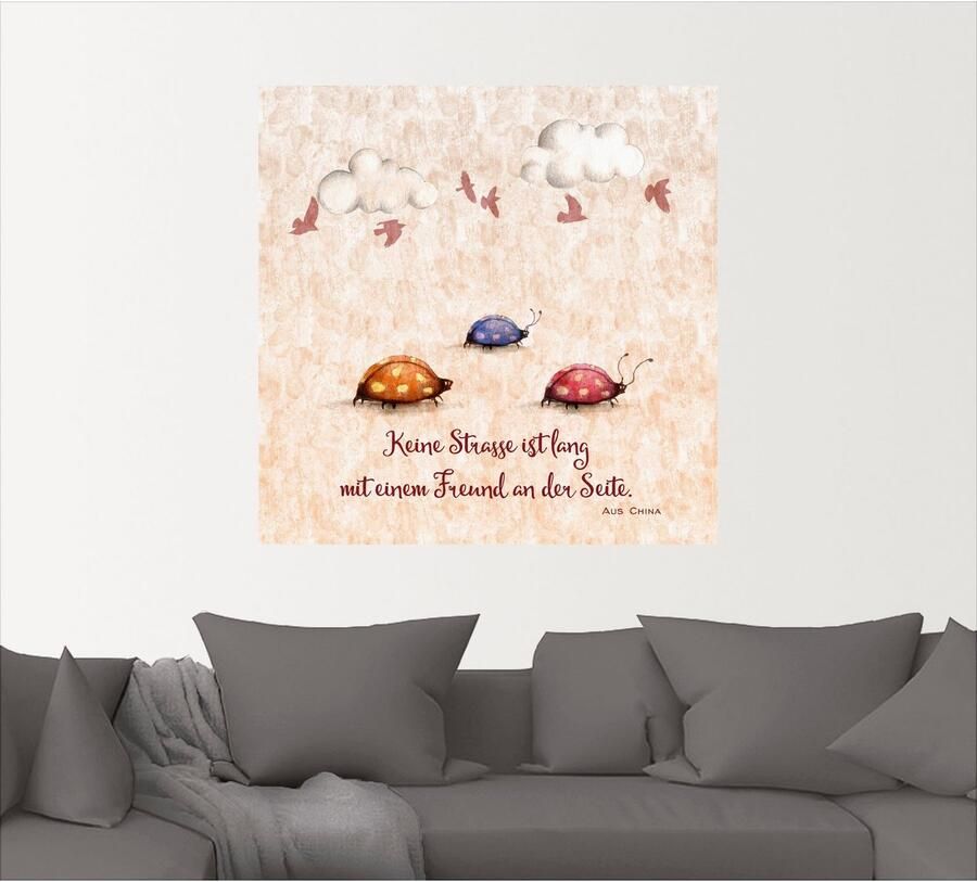 Artland Artprint Levenswijsheid vrienden als artprint van aluminium artprint voor buiten artprint op linnen poster muursticker - Foto 4