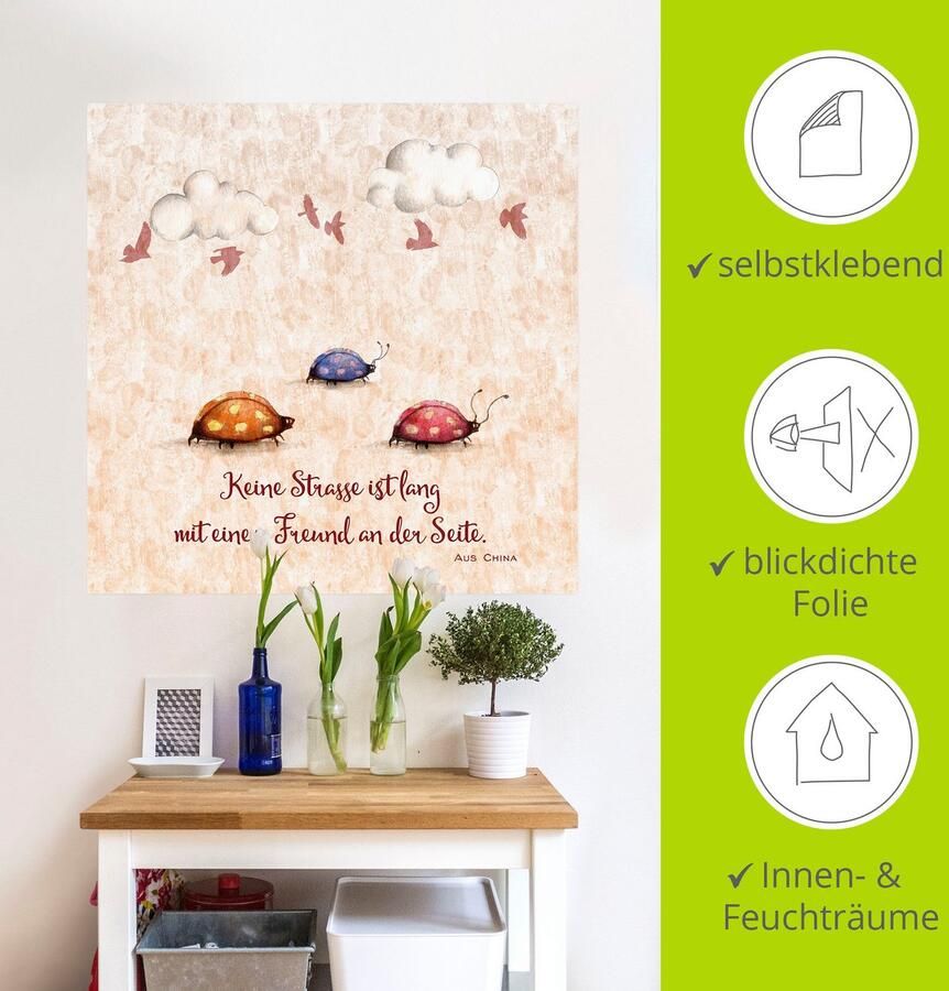 Artland Artprint Levenswijsheid vrienden als artprint van aluminium artprint voor buiten artprint op linnen poster muursticker - Foto 3