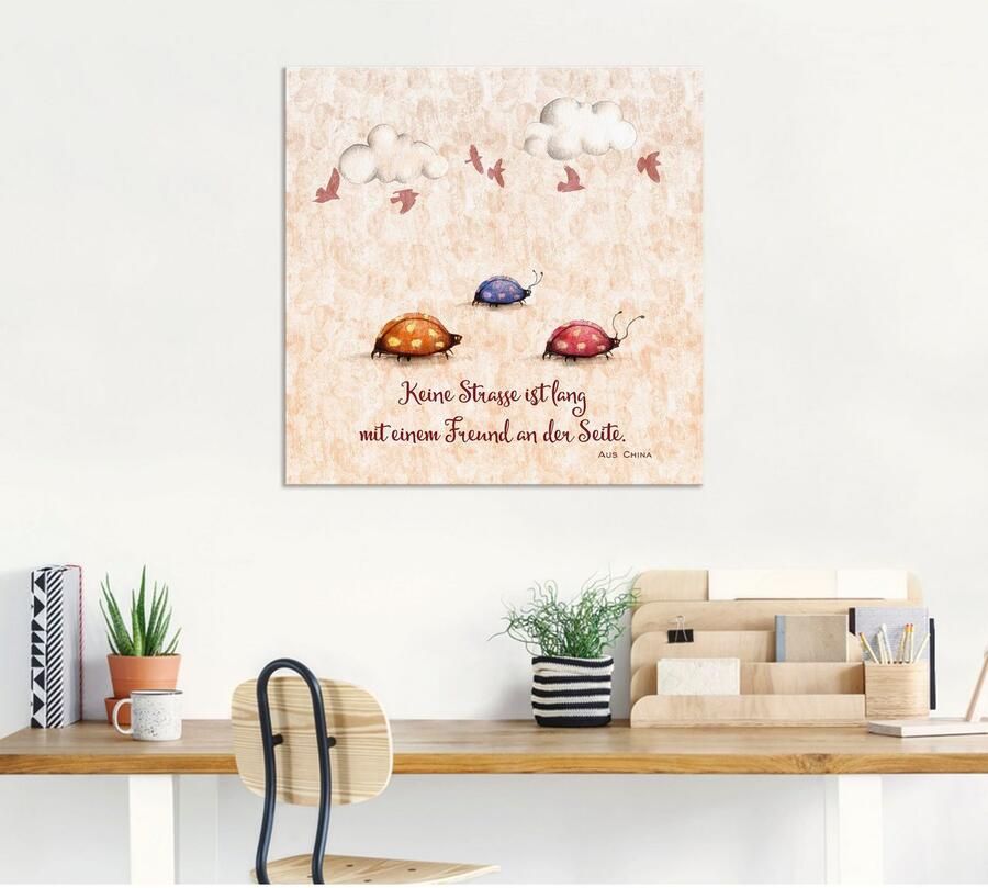 Artland Artprint Levenswijsheid vrienden als artprint van aluminium artprint voor buiten artprint op linnen poster muursticker - Foto 5